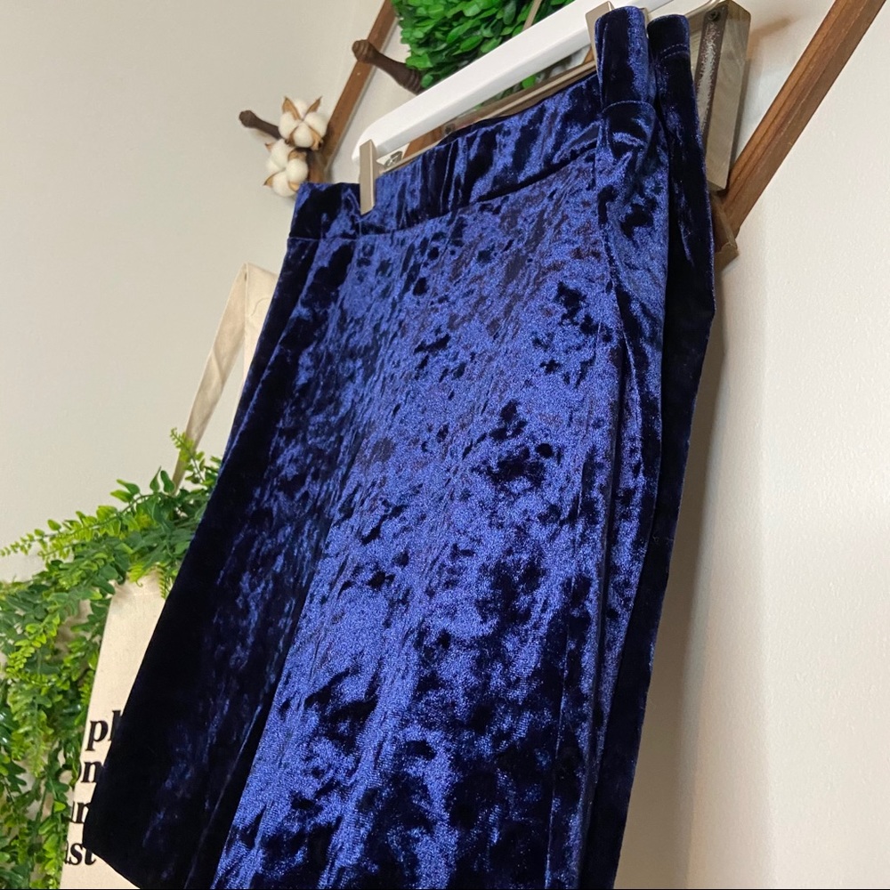 H&M Indigo Velvet Leggings Medium NWOT